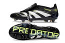 Chuteira Adidas Predator Elite Fold-Over Tongue FG - Preta, Verde e Branca