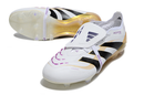 Chuteira Adidas Predator Elite Fold-Over Tongue FG - Branca, Dourada e Preta