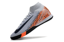 Chuteira Nike Air Zoom Mercurial Superfly 10 Elite  IC - Cinza, Laranja e Preta