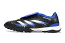 Chuteira Society Adidas Predator Elite Fold-Over Tongue TF - Preta, Azul e Branca