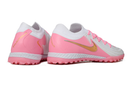 Chuteira Society Nike Phantom GX II TF - Branca e Rosa