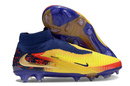 Chuteira Nike Phantom 6 Elite Edição Especial Haaland FG - Azul, Amarela e Vermelha