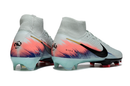 Chuteira Nike Air Zoom Mercurial Superfly 10 Elite FG - Branca, Rosa e Azul