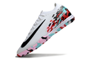 Chuteira Society Nike Air Zoom Mercurial Vapor 16 Elite TF - Branca, Vermelha e Preta