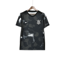 Camisa Corinthians 25/26 Pré-Jogo - Preta - Versão Torcedor