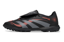 Chuteira Society Adidas Predator Elite Fold-Over Tongue TF - Preta, Cinza e Vermelha