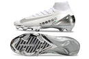 Chuteira Nike Air Zoom Mercurial Superfly 10 Edição Especial Elite FG - Branca e Prata