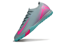 Chuteira Society Nike Air Zoom Mercurial Vapor 16 Elite TF - Azul e Rosa