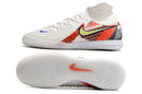 Tênis Futsal Nike Phantom Luna IC - Branca, Cinza e Laranja