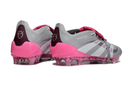 Chuteira Adidas Predator Elite Fold-Over Tongue FG - Cinza, Rosa e Branca