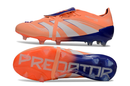 Chuteira Adidas Predator Elite Fold-Over Tongue FG - Laranja, Azul e Branca