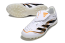 Chuteira Society Adidas Predator Elite Fold-Over Tongue TF - Branca, Preta e Dourada