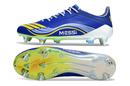 Chuteira Adidas F50 Messi Elite SG - Azul, Branca e Amarela