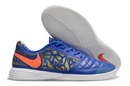 Tênis Futsal Nike Lunar Gato IC - Azul, laranja e Dourada