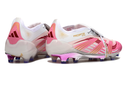 Chuteira Adidas Predator Elite Fold-Over Tongue FG - Branca, Rosa e Roxa