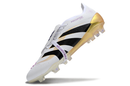 Chuteira Adidas Predator Elite Fold-Over Tongue FG - Branca, Dourada e Preta