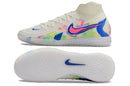 Tênis Futsal Nike Phantom Luna IC - Branca, Azul e Rosa