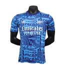 Camisa Arsenal 25/26 Pré-Jogo - Azul - Versão Jogador