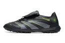 Chuteira Society Adidas Predator Elite Fold-Over Tongue TF - Preta, Cinza e Verde