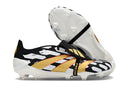Chuteira Adidas Predator Elite Tongue FG - Branca, Preta e Dourada