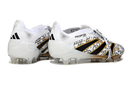 Chuteira Adidas Predator Elite Fold-Over Tongue FG - Branca, Dourada e Vermelha