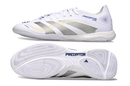 Tênis Futsal Adidas Predator Elite Fold-Over Tongue IC - Branca, Cinza e Dourada