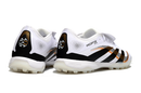 Chuteira Society Adidas Predator Elite Fold-Over Tongue TF - Branca, Preta e Dourada
