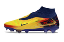 Chuteira Nike Phantom 6 Elite Edição Especial Haaland FG - Azul, Amarela e Vermelha