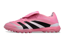 Chuteira Society Adidas Predator Elite Fold-Over Tongue TF - Rosa, Branca e Preta