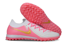 Chuteira Society Nike Phantom GX II TF - Branca e Rosa