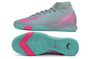 Chuteira Nike Air Zoom Mercurial Superfly 10 Elite  IC - Azul e Rosa