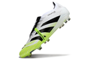Chuteira Adidas Predator Elite Fold-Over Tongue FG - Branca, Verde e Preta - Radiant Blaze Pack