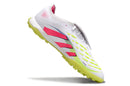 Chuteira Society Adidas Predator Elite Fold-Over Tongue TF - Branca, Rosa e Verde