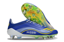 Chuteira Adidas F50 Messi Elite SG - Azul, Branca e Amarela
